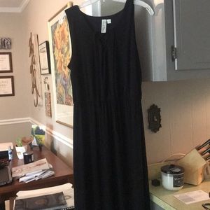 Black knit maxi